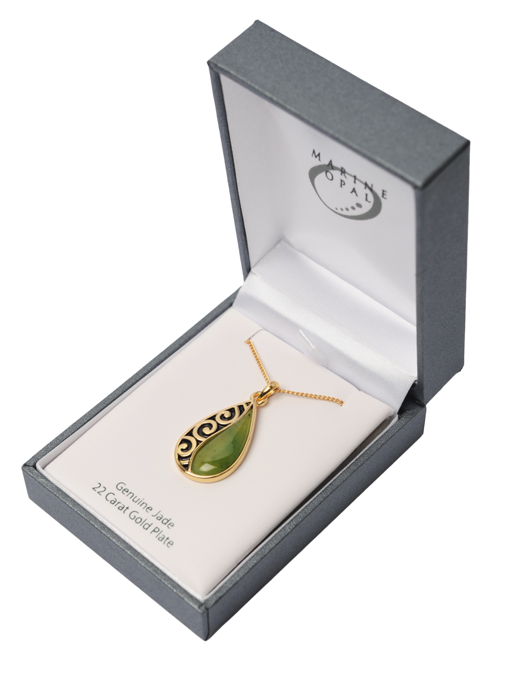 Jade Necklace | Koru Teardrop
