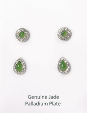Load image into Gallery viewer, Jade Earring Set | Circle and Teardrop
