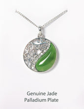 Load image into Gallery viewer, Jade Necklace | Round Filagree Design

