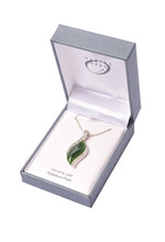 Load image into Gallery viewer, Marine Opal Jade Necklace Leaf Design
