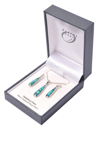 Teardrop Paua Jewellery Set