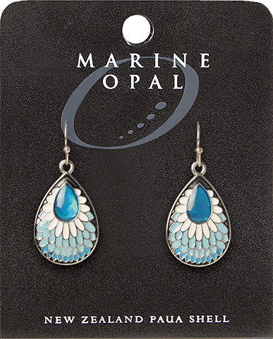 Marine Opal Paua Shell Jewellery Petal Tear Drop Design