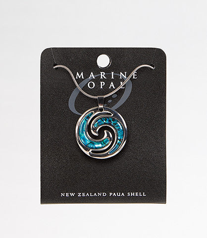 Marine Opal | Paua Shell Necklace Koru Design