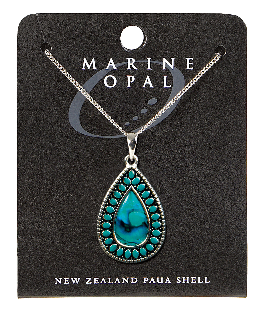Paua Shell Necklace Teardrop